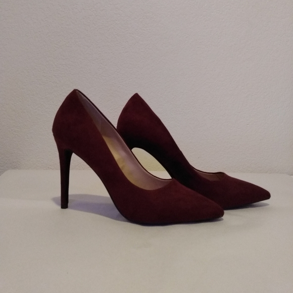 Call It Spring Shoes - Faux Suede Wine Pumps